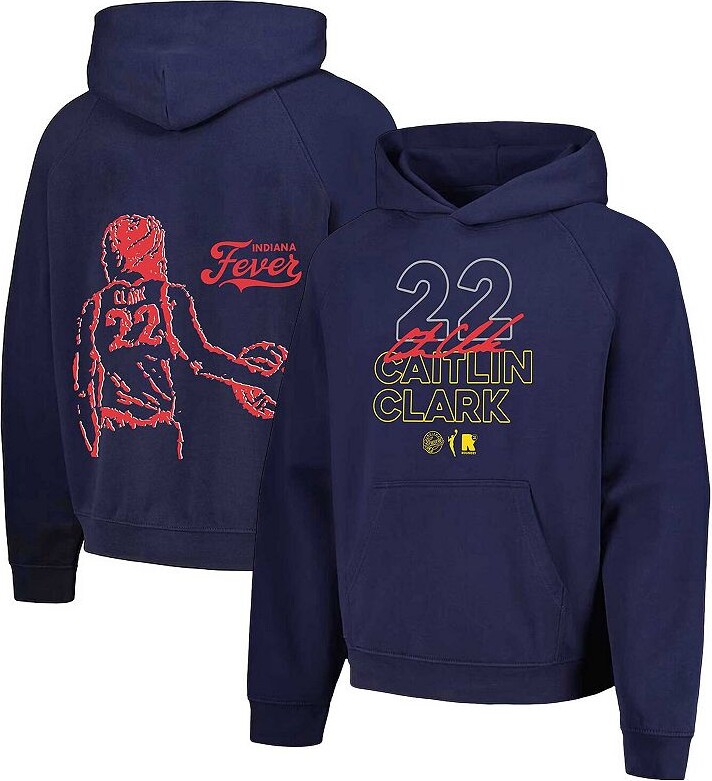 Unisex round21 Caitlin Clark Navy Indiana Fever Indiana Bound Pullover Hoodie