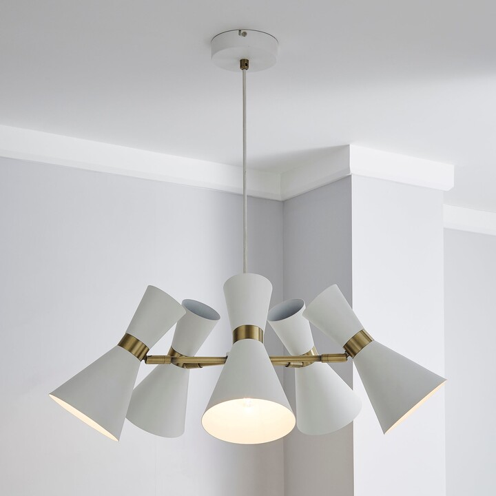 Dunelm Archie White 5 Light Ceiling Fitting White ShopStyle