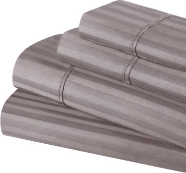 Superior 300 Thread Count Certified Egyptian Cotton Stripe Sheet Set