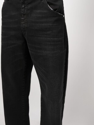 Just Cavalli Logo-Patch Straight-Leg Jeans