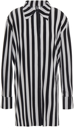 Norma Kamali Striped Stretch-jersey Shirt