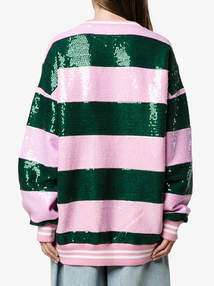 Ashish Striped Sequin Embellished Sweatshirt