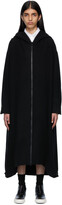 Black Hooded Long Coat 