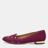 Thumbnail for your product : Charlotte Olympia Pink Calf Hair Kitty Ballet Flats Size 39