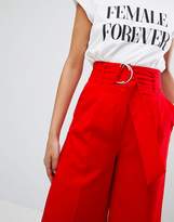 Thumbnail for your product : ASOS Clean Culotte with Oversized D Ring Detail Belt