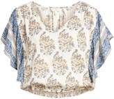 Thumbnail for your product : Lucky Brand Ruffled Mixed Print Top