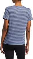Thumbnail for your product : Vince Pencil Striped Short-Sleeve Crewneck Top