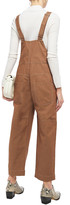 Thumbnail for your product : Brunello Cucinelli Cropped Cotton And Linen-blend Overalls