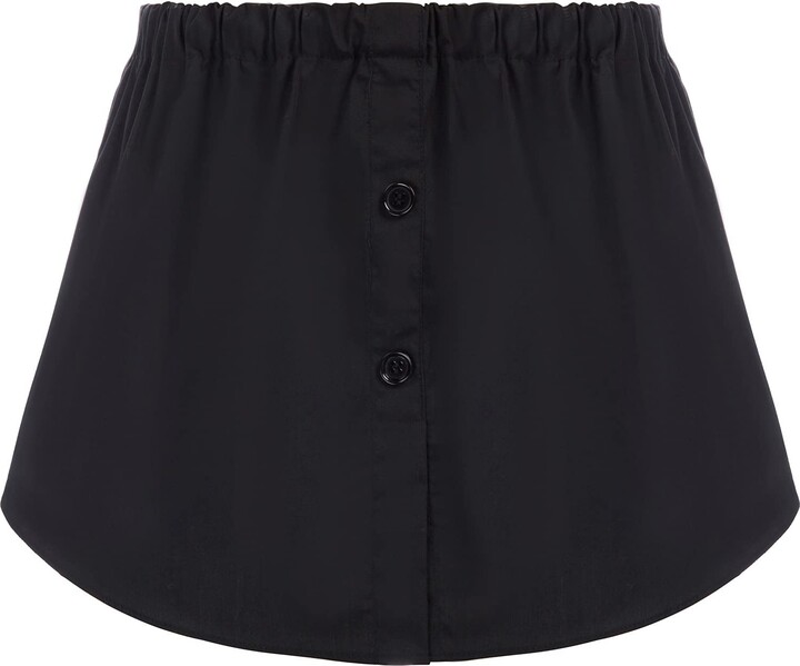 Black Lace Shirt Extender for Women Fake Top Lower Sweep Half Length Skirt  Adjustable Extender for Layering 