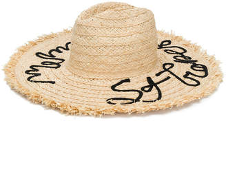Miu Miu embroidered straw hat