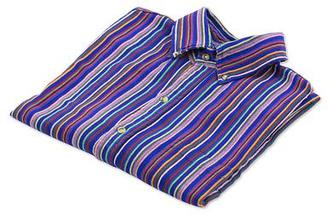 Men's Colorful Handwoven Cotton Short Sleeve Shirt, 'Colorful Guatemala'