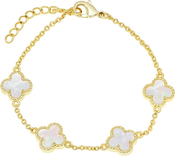 Lily Nily Girls Mother of Pearl Clover Bracelet