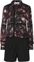 Thumbnail for your product : Thakoon Printed crepe and cotton-blend poplin playsuit