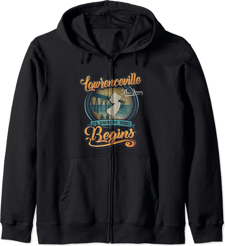Lawrenceville New Jersey Hometown Where MY Story Begins Zip Hoodie