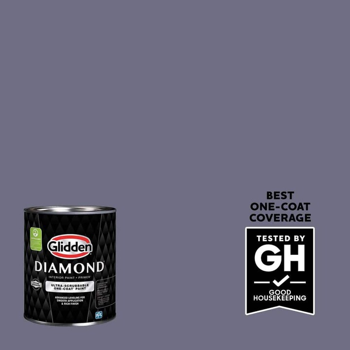 Glidden Diamond 1 qt. PPG1171-6 Old Mill Blue Satin Interior Paint with Primer