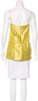 Thumbnail for your product : Donna Karan Silk Fringe-Accented Top