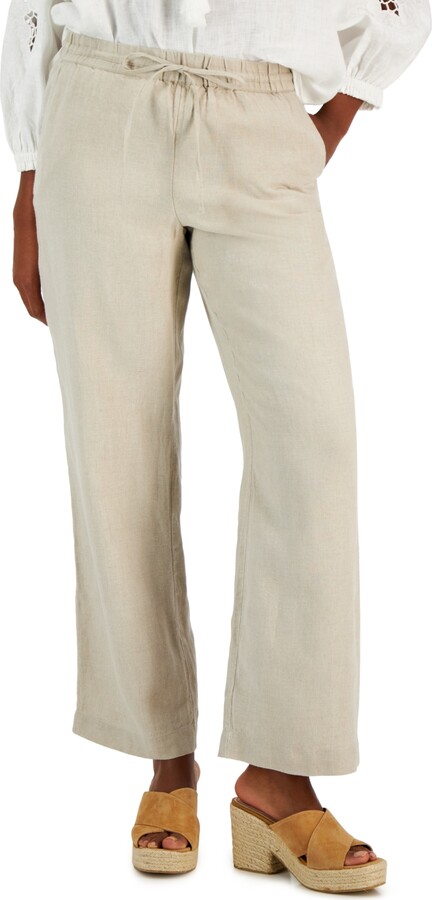 Charter Club Women's Linen Drawstring-Waist Pants, Created for Macy's -  ShopStyle