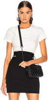 Thumbnail for your product : Alexander Wang T By T by Compact Twist Short Sleeve Top in Clay in Ivory | FWRD