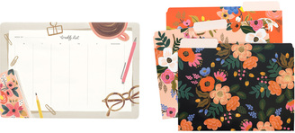 Rifle Paper Co. Lively Floral File Folders + Desktop Weekly Pad