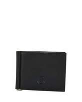 Thumbnail for your product : Giorgio Armani Leather Card Case with Money Clip, Black
