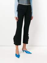Thumbnail for your product : No.21 ruffle trim cropped trousers