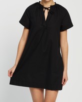 Thumbnail for your product : Atmos & Here Atmos&Here - Women's Black Mini Dresses - Samara Cotton Smock Dress - Size 8 at The Iconic