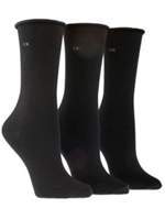 Thumbnail for your product : Calvin Klein Roll top 3 pair pack ankle socks