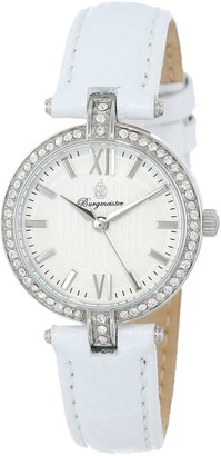 Burgmeister Florenz Women's Quartz Watch with White Dial Analogue Display and White Leather Strap BM167-116