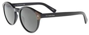 Ermenegildo Zegna Ez0081/s 01a Black Round Sunglasses