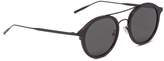 Thumbnail for your product : Tomas Maier Metal temple layered acetate round aviator sunglasses