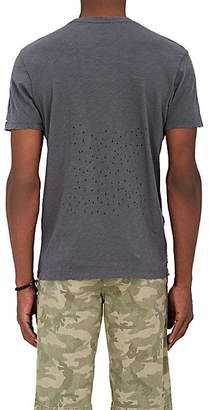 Barneys New York Men's Distressed Cotton T-Shirt - Dark Gray