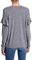 Thumbnail for your product : Sundry Ruffle Trim Long Sleeve Tee