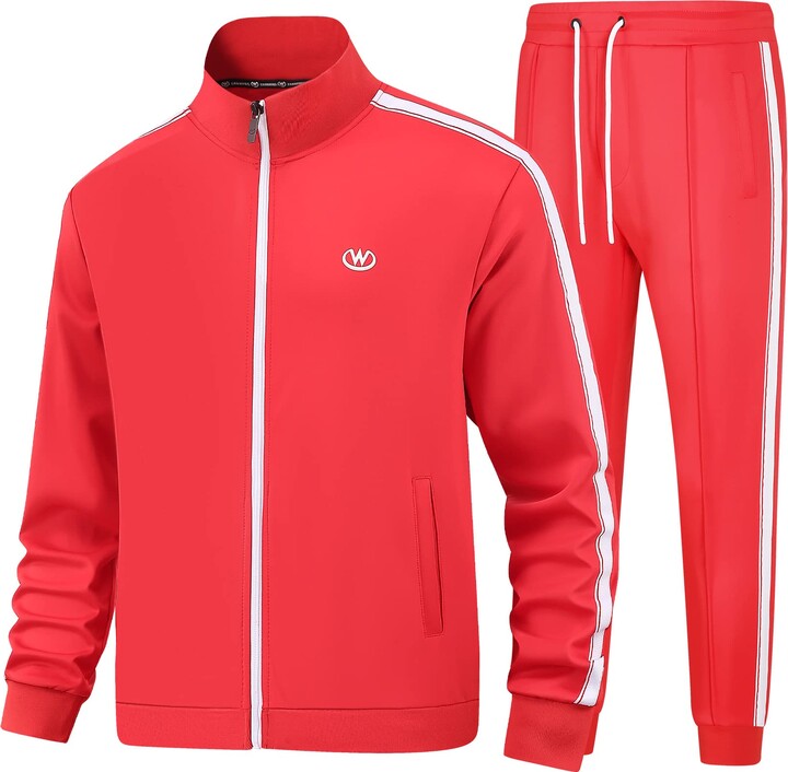 BASICDOT Men's Tracksuits Set Long Sleeve Causal Full Zip Running Sports Sweatsuit for Men 2