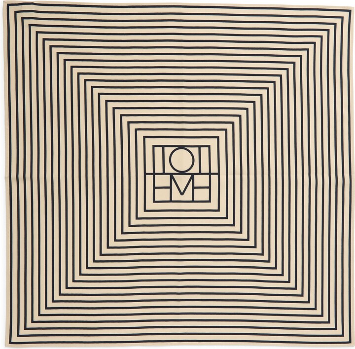 Totême Signature Logo Square Silk Scarf