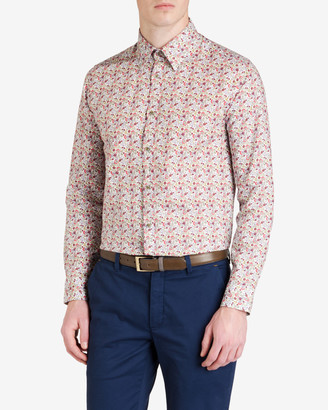 Ted Baker MAYALLS Printed linen blend shirt