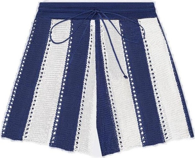 Calle Del Mar Cabana Striped Drawstring Shorts