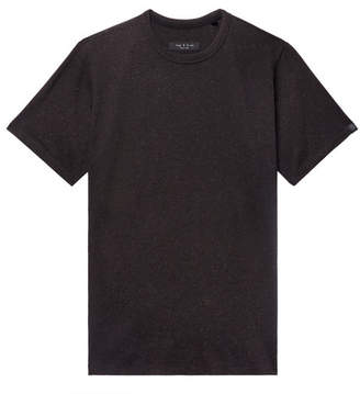 Rag & Bone James Slim-fit Nep Cotton-jersey T-shirt - Dark brown