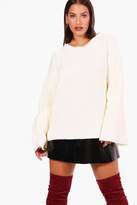 Thumbnail for your product : boohoo Plus Flared Sleeve Knitted Sweater