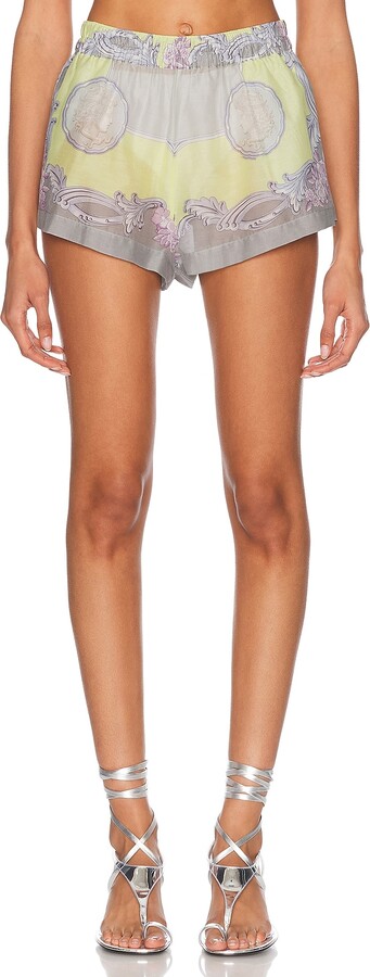 VERSACE Swim Short in Yellow,Light Grey