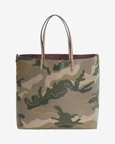Thumbnail for your product : Valentino Canvas/Leather Camo Print Tote: Tan
