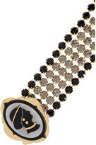 Thumbnail for your product : Miu Miu Gold-plated crystal cameo bracelet