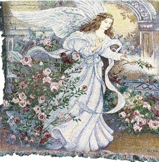 Manual Woodworker Manual Inspirational Collection 50 x 60-Inch Tapestry Throw, Angel of Love