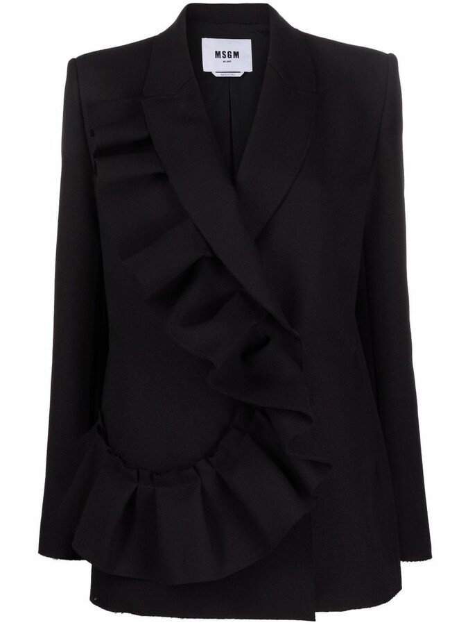 ruffle blazer jacket