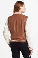 Thumbnail for your product : MICHAEL Michael Kors Two Tone Leather Baseball Jacket (Online Only)