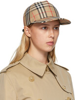 Thumbnail for your product : Burberry Beige Heavy Cotton Check Trucker Hat