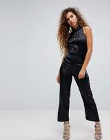 Thumbnail for your product : Fashion Union High Neck Jumpsuit With High Neck And Button Detail