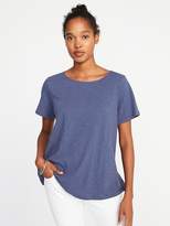 Thumbnail for your product : Old Navy Relaxed Slub-Knit Lace-Up Top for Women