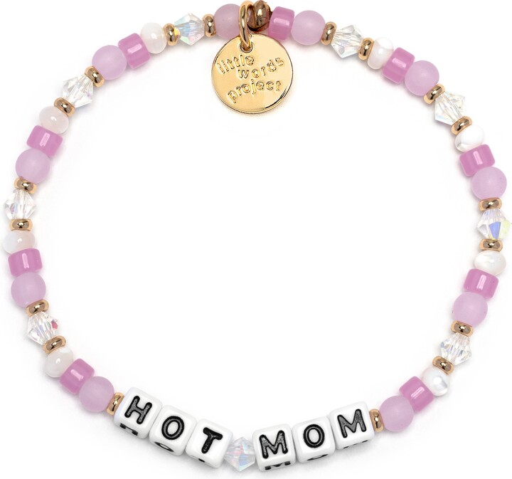 Little Words Project Hot Mom Beaded Stretch Bracelet