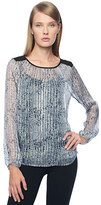 Thumbnail for your product : Ella Moss Lynx Contrast Yoke Top