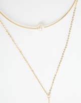 Thumbnail for your product : ASOS Multi Faux Pearl Lariat Necklace